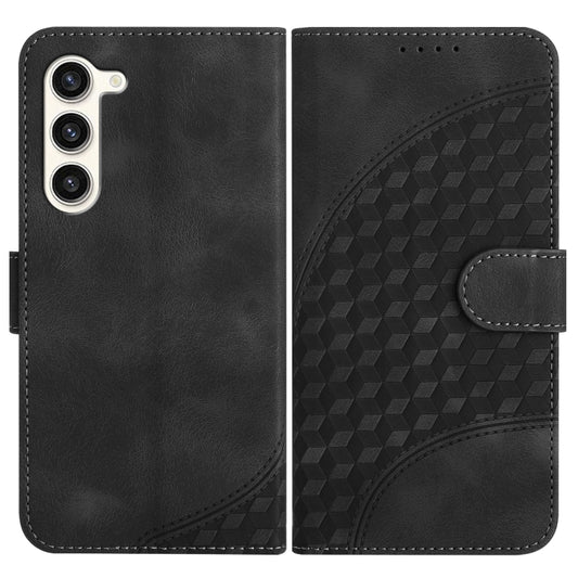 For Samsung Galaxy S24 5G YX0060 Elephant Head Embossed Phone Leather Case with Lanyard(Black) - Galaxy S24 5G Cases by buy2fix | Online Shopping UK | buy2fix