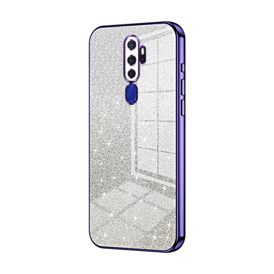For OPPO A11x / A9 2020 Gradient Glitter Powder Electroplated Phone Case(Purple) - OPPO Cases by buy2fix | Online Shopping UK | buy2fix