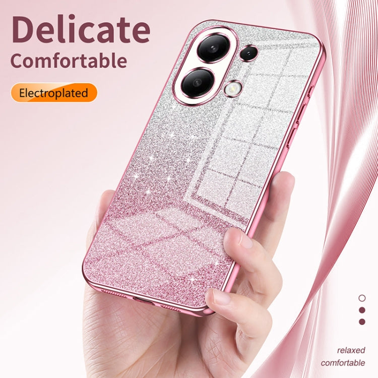 For Xiaomi Redmi Note 13 Pro 5G Gradient Glitter Powder Electroplated Phone Case(Gold) - Note 13 Pro Cases by buy2fix | Online Shopping UK | buy2fix