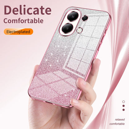 For Xiaomi Redmi Note 10 5G / Note 10T 5G Gradient Glitter Powder Electroplated Phone Case(Gold) - Xiaomi Cases by buy2fix | Online Shopping UK | buy2fix