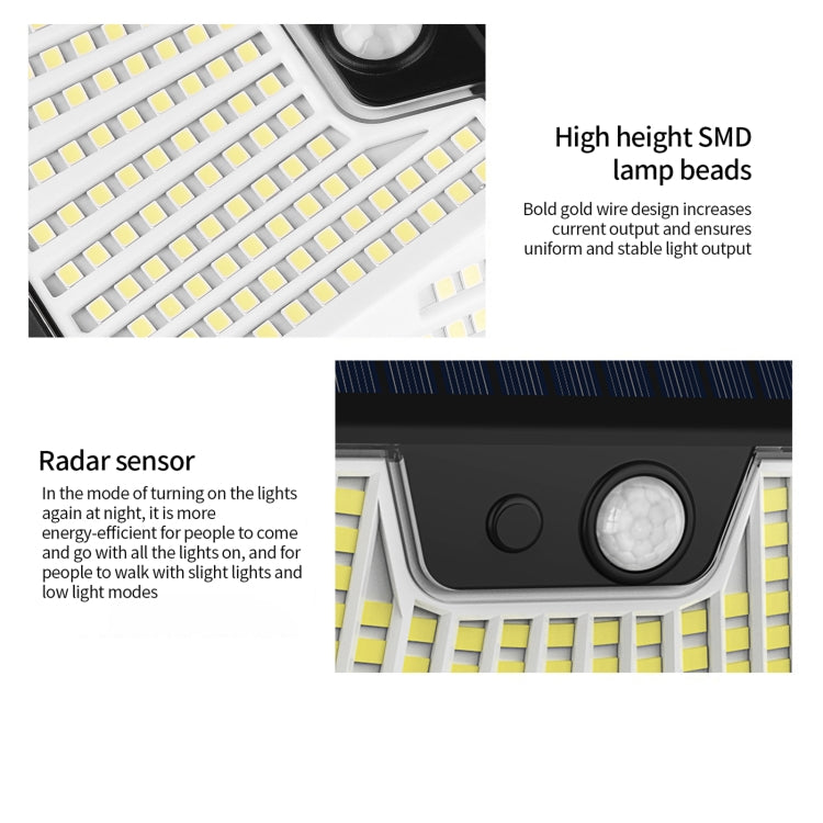2pcs XY0159 159 LEDs Outdoor Solar Human Body Sensor Courtyard Wall Light - Solar Lights by buy2fix | Online Shopping UK | buy2fix