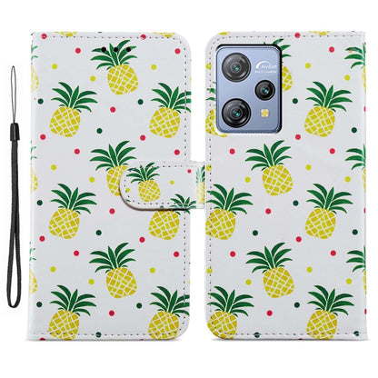 For Blackview A53 Pro Painted Pattern Horizontal Flip Leather Phone Case(Pineapple) - More Brand by buy2fix | Online Shopping UK | buy2fix