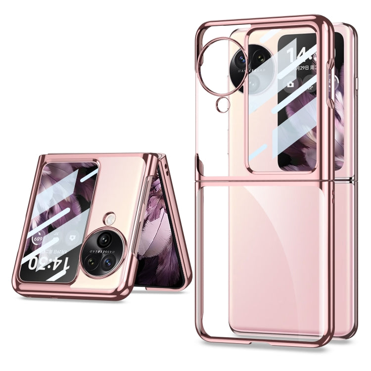 For OPPO Find N3 Flip GKK Integrated Electroplating Full Coverage Phone Case(Pink) - Find N3 Flip Cases by GKK | Online Shopping UK | buy2fix