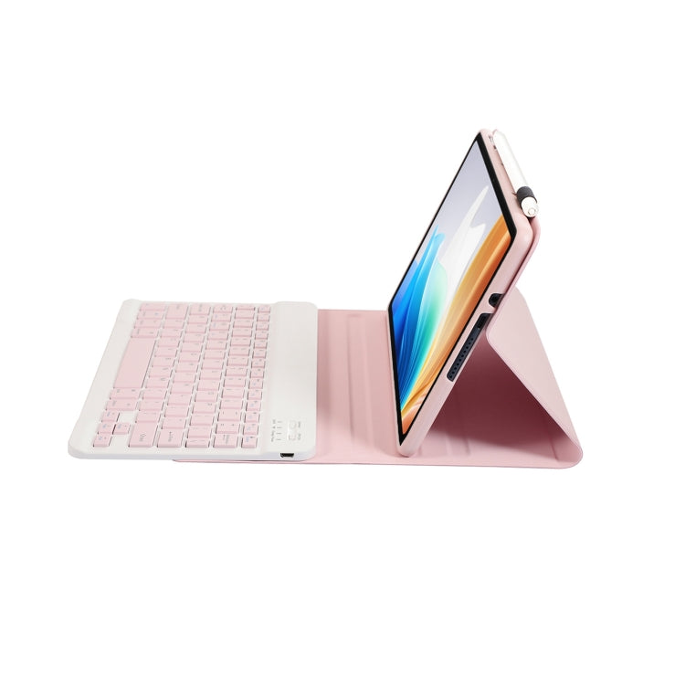 For OPPO Pad Air2 11.4 inch OP14 TPU Ultra-thin Detachable Bluetooth Keyboard Leather Case(Pink) - Others Keyboard by buy2fix | Online Shopping UK | buy2fix