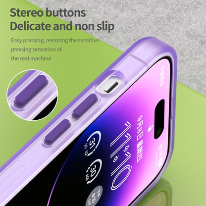 For iPhone 15 Pro MagSafe Frosted Translucent TPU + PC Full Coverage Phone Case(Dark Purple) - iPhone 15 Pro Cases by buy2fix | Online Shopping UK | buy2fix