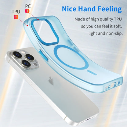 For iPhone 16 Pro MagSafe Frosted Translucent TPU + PC Full Coverage Phone Case(Blue) - iPhone 16 Pro Cases by buy2fix | Online Shopping UK | buy2fix