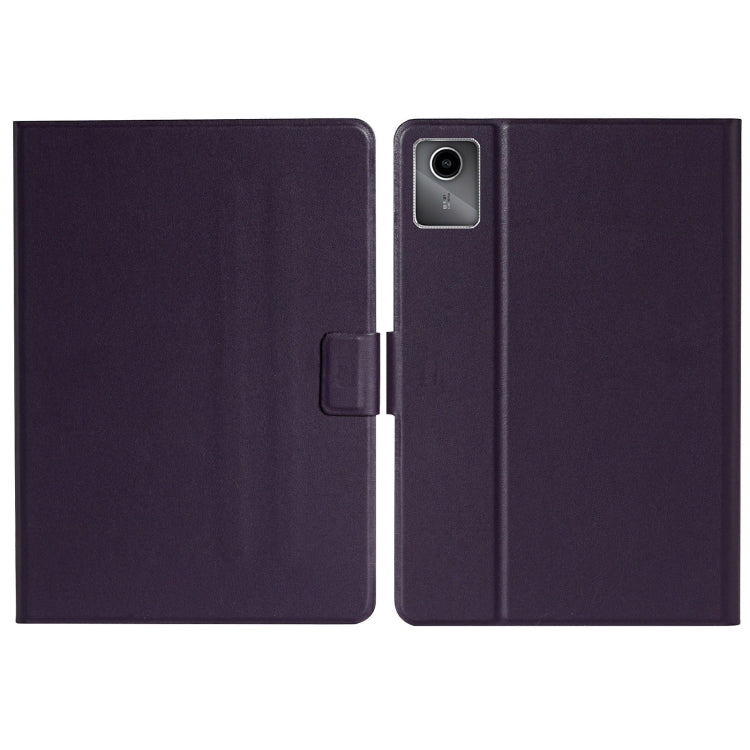 For Lenovo Tab M11/ Xiaoxin Pad 11 2024 Pure Color Smart Leather Tablet Case(Purple) - Lenovo by buy2fix | Online Shopping UK | buy2fix