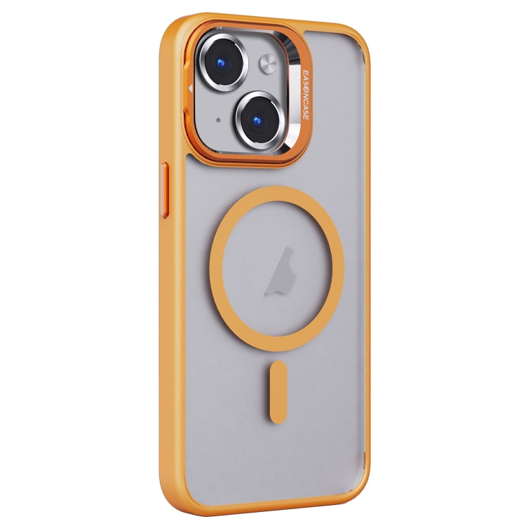 For iPhone 15 Invisible Lens Holder PC + TPU Frosted MagSafe Phone Case(Orange) - iPhone 15 Cases by buy2fix | Online Shopping UK | buy2fix