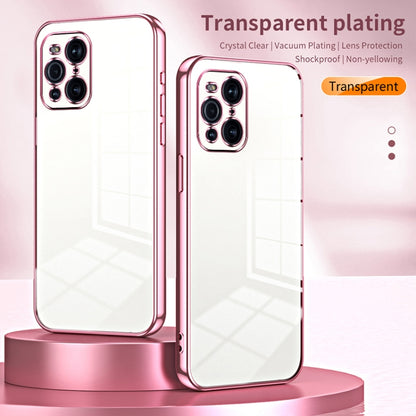 For OPPO Find X3 / Find X3 Pro Transparent Plating Fine Hole Phone Case(Green) - OPPO Cases by buy2fix | Online Shopping UK | buy2fix