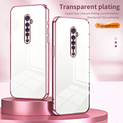 For OPPO Reno2 Transparent Plating Fine Hole Phone Case(Pink) - OPPO Cases by buy2fix | Online Shopping UK | buy2fix