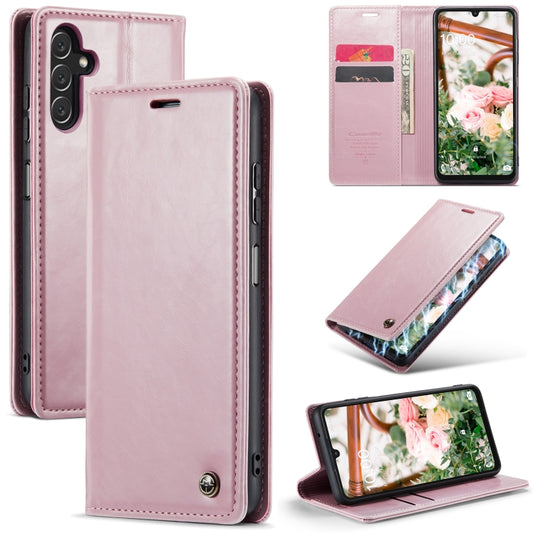 For Samsung Galaxy A15 CaseMe 003 Crazy Horse Texture Flip Leather Phone Case(Pink) - Galaxy Phone Cases by CaseMe | Online Shopping UK | buy2fix