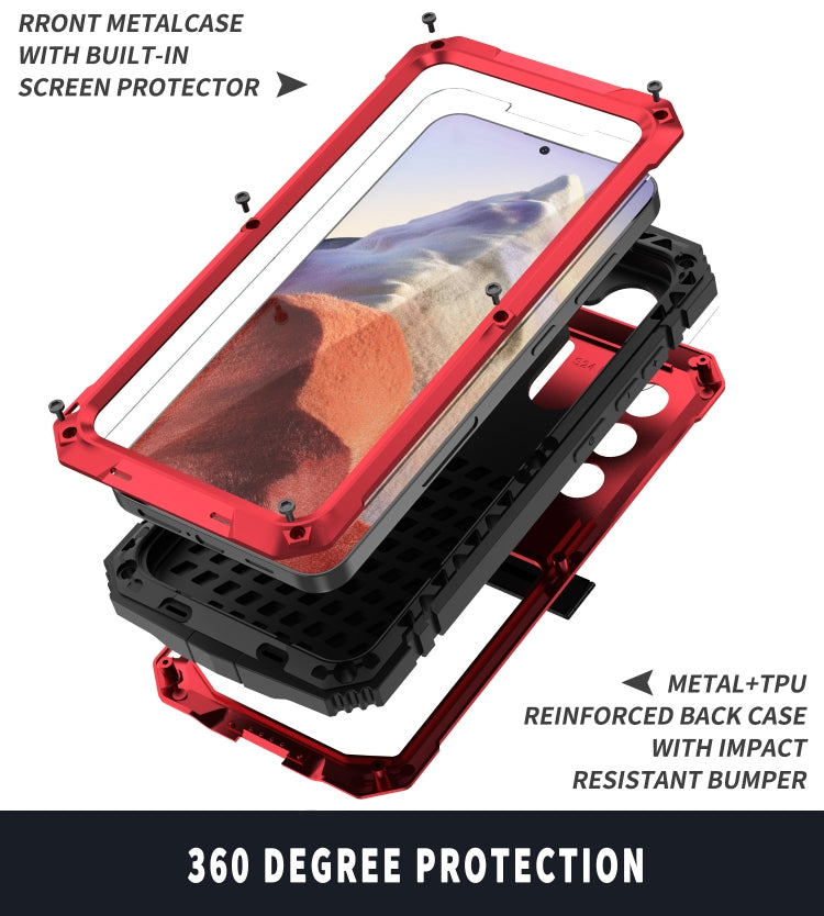 For Samsung Galaxy S24 5G R-JUST Life Waterproof Dustproof Shockproof Phone Case(Red) - Galaxy S24 5G Cases by R-JUST | Online Shopping UK | buy2fix