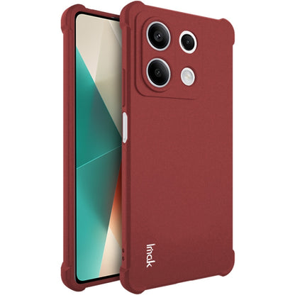 For Xiaomi Redmi Note 13 5G imak Shockproof Airbag TPU Phone Case(Matte Red) - Note 13 Cases by imak | Online Shopping UK | buy2fix