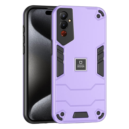 For Tecno Pova 4 2 in 1 Shockproof Phone Case(Purple) - Tecno Cases by buy2fix | Online Shopping UK | buy2fix