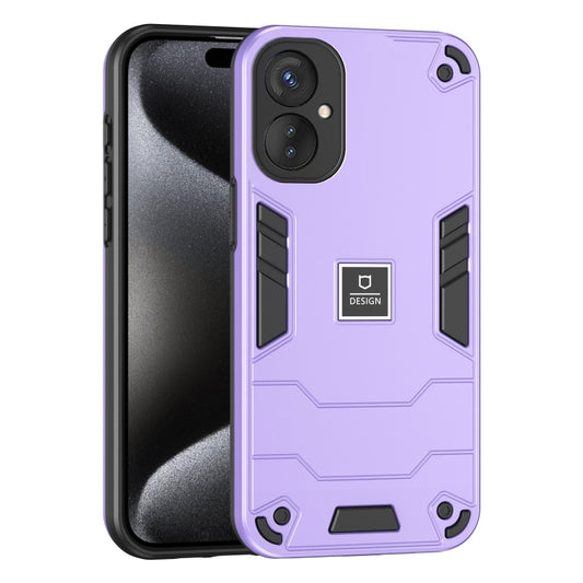 For Tecno Spark 9 Pro 2 in 1 Shockproof Phone Case(Purple) - Tecno Cases by buy2fix | Online Shopping UK | buy2fix