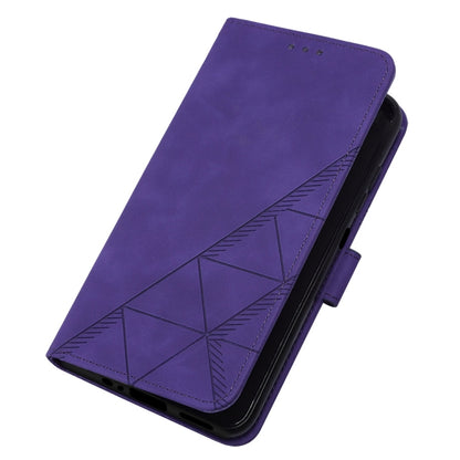 For Motorola Moto G Power 5G 2024 Crossbody 3D Embossed Flip Leather Phone Case(Purple) - Motorola Cases by buy2fix | Online Shopping UK | buy2fix