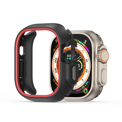For Apple Watch Ultra 2 49mm / Ultra 49mm DUX DUCIS Bamo Series Hollow PC + TPU Watch Protective Case(Black+Red) - Watch Cases by DUX DUCIS | Online Shopping UK | buy2fix