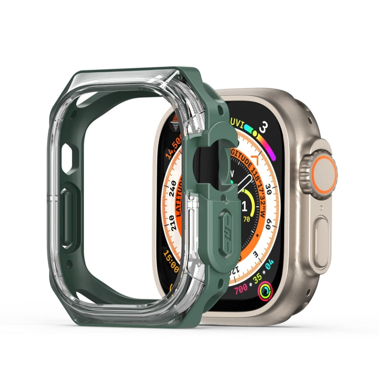 For Apple Watch Ultra 2 49mm / Ultra 49mm DUX DUCIS Tamo Series Hollow PC + TPU Watch Protective Case(Transparent Green) - Watch Cases by DUX DUCIS | Online Shopping UK | buy2fix