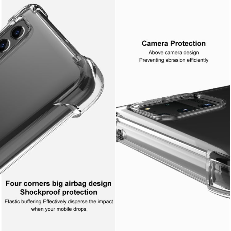 For Realme GT5 5G imak Shockproof Airbag TPU Phone Case(Transparent Black) - Realme Cases by imak | Online Shopping UK | buy2fix