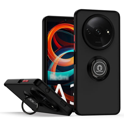 For Xiaomi Redmi A3 Q Shadow 1 Series TPU + PC Phone Case with Ring(Black+Red) - Xiaomi Cases by buy2fix | Online Shopping UK | buy2fix