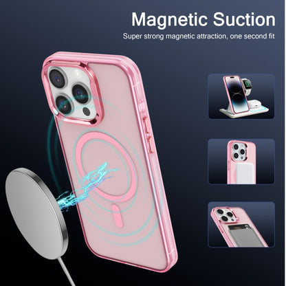 For iPhone 15 Plus Electroplated IMD Magsafe PC Hybrid TPU Phone Case(Pink) - iPhone 15 Plus Cases by buy2fix | Online Shopping UK | buy2fix