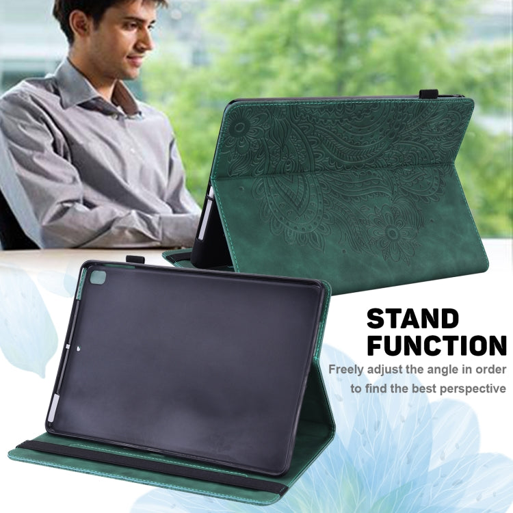 For Lenovo Tab M11 / Xiaoxin Pad 11 2024 Peacock Embossed Pattern Leather Tablet Case(Green) - Lenovo by buy2fix | Online Shopping UK | buy2fix