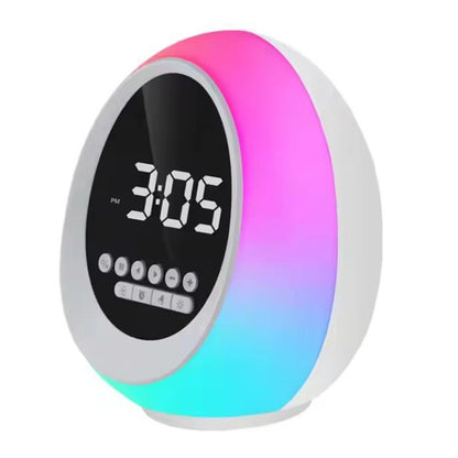 P13 Multifunctional RGB Wireless Bluetooth Speaker with Colorful Lights & Alarm & Clock(White) - Desktop Speaker by buy2fix | Online Shopping UK | buy2fix