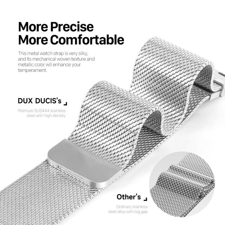 For Apple Watch Series 9 41mm DUX DUCIS Milanese Pro Series Stainless Steel Watch Band(Silver) - Watch Bands by DUX DUCIS | Online Shopping UK | buy2fix