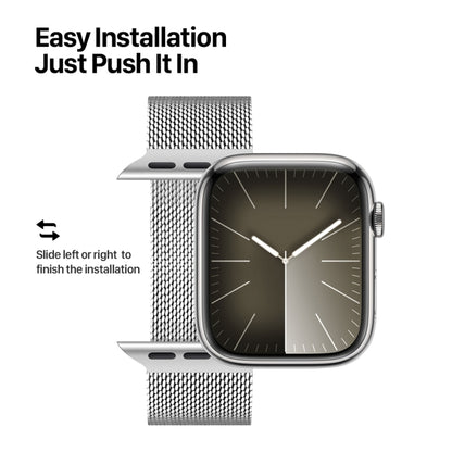 For Apple Watch Series 5 44mm DUX DUCIS Milanese Pro Series Stainless Steel Watch Band(Silver) - Watch Bands by DUX DUCIS | Online Shopping UK | buy2fix