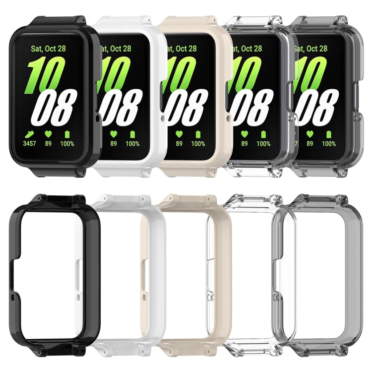 For Samsung Galaxy Fit 3 12mm Half Coverage Hollowed PC Watch Protective Case(Black) - Watch Cases by buy2fix | Online Shopping UK | buy2fix