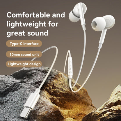 Yesido YH45 Digital Chip USB-C/Type-C Wired Earphone with Microphone(White) - Type-C Earphone by Yesido | Online Shopping UK | buy2fix