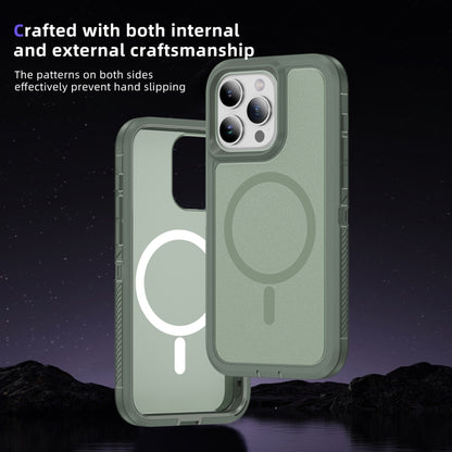 For iPhone 12 Pro Max Guard Magsafe Magnetic Ring Matte Phone Case(Green) - iPhone 12 Pro Max Cases by buy2fix | Online Shopping UK | buy2fix