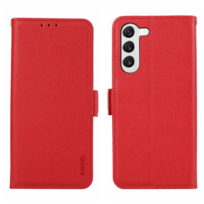 For Samsung Galaxy S23 5G ABEEL Side-Magnetic Litchi Pattern Leather RFID Phone Case(Red) - Galaxy S23 5G Cases by buy2fix | Online Shopping UK | buy2fix
