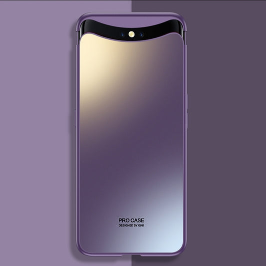 For OPPO Find X GKK AG Craft Skin Feel Magnetic Combination Full Coverage Phone Case(Purple) - OPPO Cases by GKK | Online Shopping UK | buy2fix