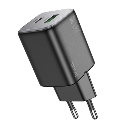 hoco N41 Almighty PD20W Type-C + QC3.0 USB Charger, EU Plug(Black) - USB Charger by hoco | Online Shopping UK | buy2fix