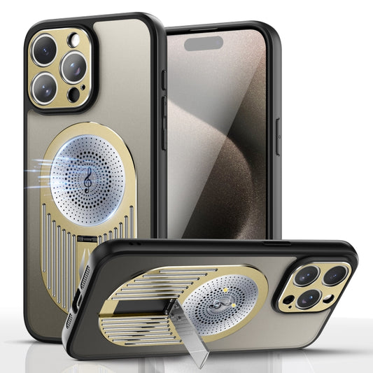 For iPhone 16 Pro Heat Dissipation Aromatherapy Holder Phone Case(Gold) - iPhone 16 Pro Cases by buy2fix | Online Shopping UK | buy2fix