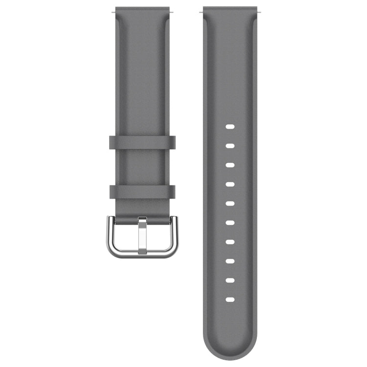 For CMF Watch Pro D395 22mm Round Tail Genuine Leather Watch Band(Grey) - Watch Bands by buy2fix | Online Shopping UK | buy2fix