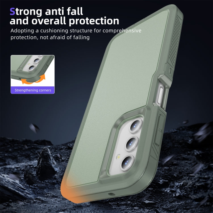 For Samsung Galaxy S23 FE 5G Guard Life Waterproof Frosted Phone Case(Green) - Galaxy S23 FE 5G Cases by buy2fix | Online Shopping UK | buy2fix