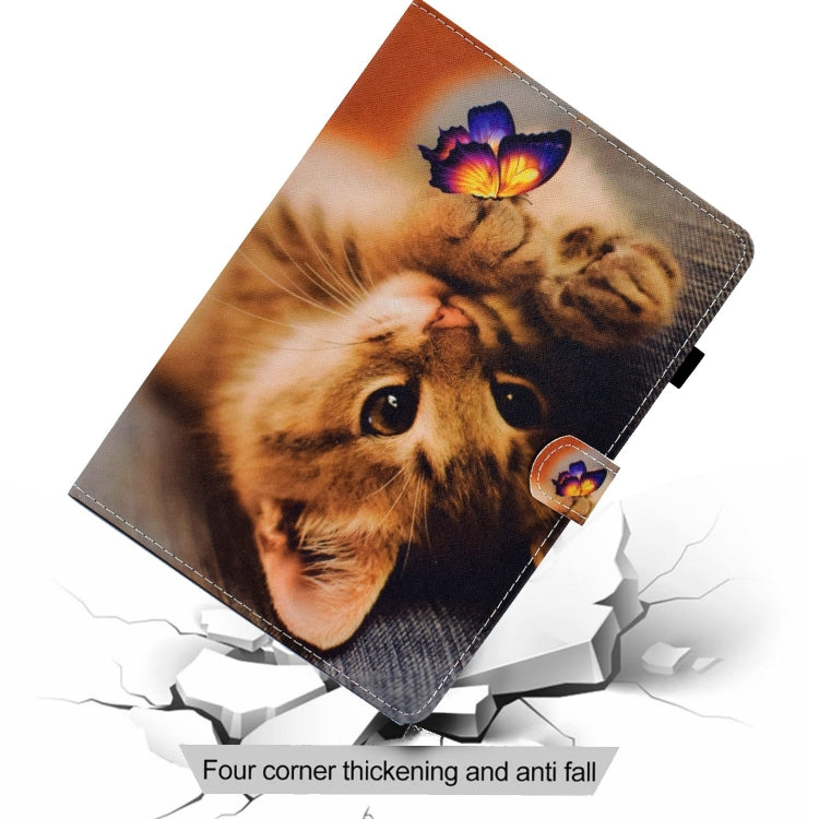 For Lenovo Tab M11 / Xiaoxin Pad 11 2024 Colored Drawing Stitching Smart Leather Tablet Case(Butterfly Cat) - Lenovo by buy2fix | Online Shopping UK | buy2fix