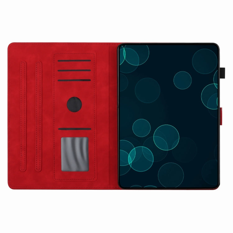 For iPad Pro 11 2024 Coconut Tree Embossed Smart Leather Tablet Case(Red) - iPad Pro 11 2024 Cases by buy2fix | Online Shopping UK | buy2fix