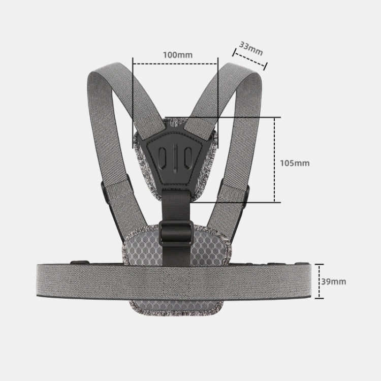 3 in 1 Adjustable Body Mount Belt Chest Strap with Mount & Screw(Grey) - Chest Belt by RUIGPRO | Online Shopping UK | buy2fix