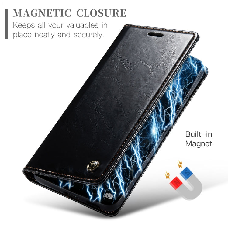 For Xiaomi Redmi Note 13 Pro+ 5G CaseMe 003 Crazy Horse Texture Flip Leather Phone Case(Black) - Xiaomi Cases by CaseMe | Online Shopping UK | buy2fix