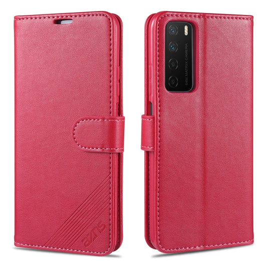 For Huawei Honor Play4 AZNS Sheepskin Texture Horizontal Flip Leather Case with Holder & Card Slots & Wallet(Red) - Honor Cases by AZNS | Online Shopping UK | buy2fix