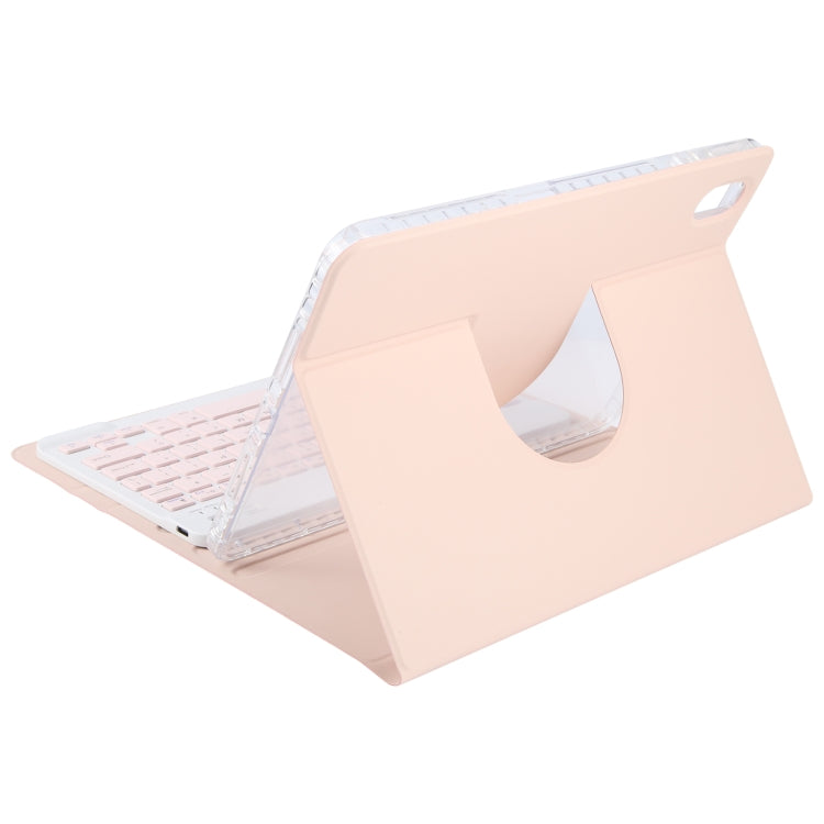 For Huawei MatePad Pro 11 2024 / 2022 Square Button Bluetooth Keyboard Rotatable Holder Leather Case(Rose Gold) - Huawei Keyboard by buy2fix | Online Shopping UK | buy2fix
