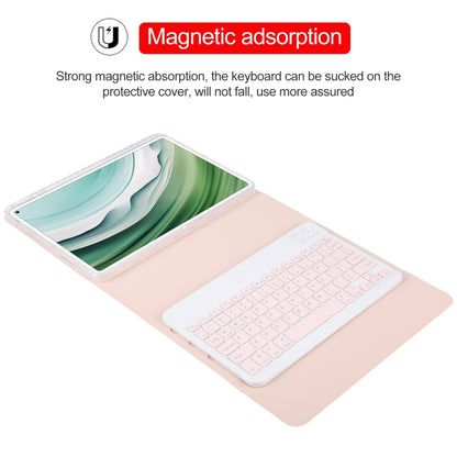 For Huawei MatePad Pro 11 2024 / 2022 Square Button Bluetooth Keyboard Rotatable Holder Leather Case(Rose Gold) - Huawei Keyboard by buy2fix | Online Shopping UK | buy2fix
