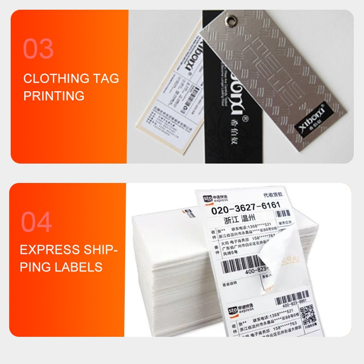 ZJ-9250 100x150mm USB Thermal Label Printer, Plug:EU Plug(White) - Printer by buy2fix | Online Shopping UK | buy2fix