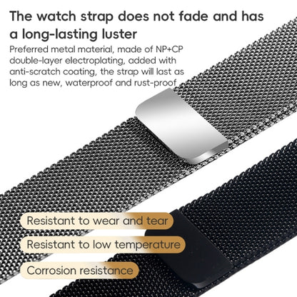 For Apple Watch Series 6 44mm ZGA Milanese Magnetic Metal Watch Band(Silver) - Watch Bands by ZGA | Online Shopping UK | buy2fix