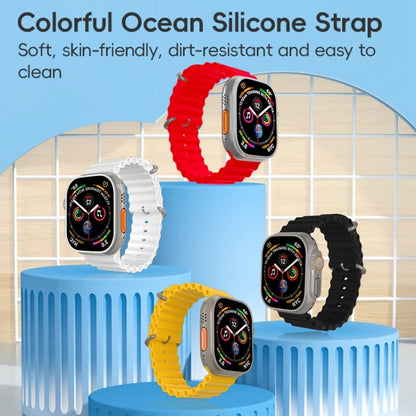 For Apple Watch Series 2 42mm ZGA Ocean Silicone Watch Band(Yellow) - Watch Bands by ZGA | Online Shopping UK | buy2fix