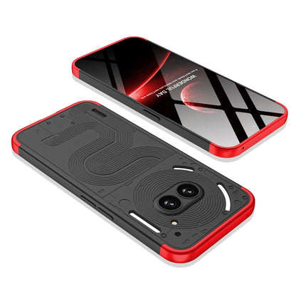 For Nothing Phone 2a GKK Three Stage Splicing Full Coverage PC Phone Case(Black Red) - More Brand by GKK | Online Shopping UK | buy2fix