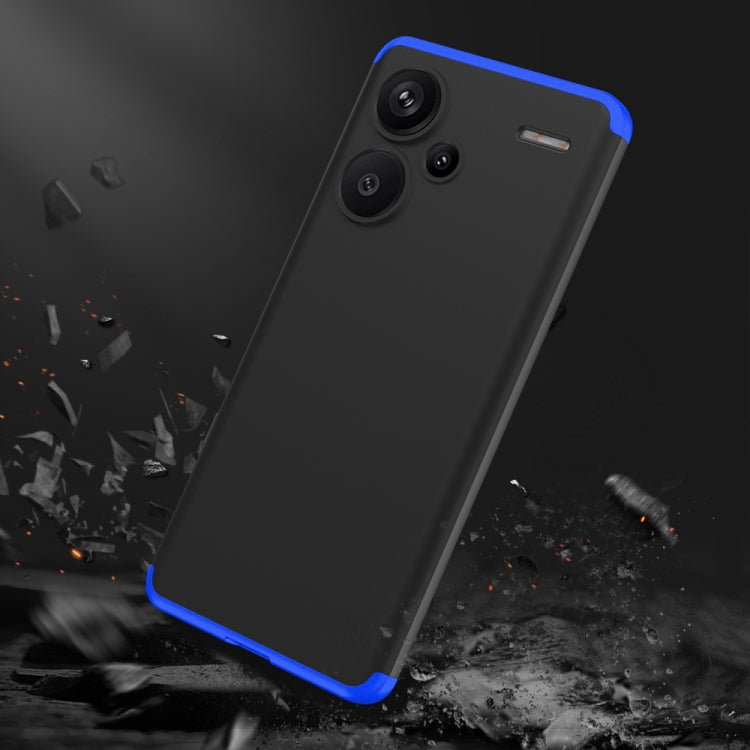 For Xiaomi Redmi Note 13 Pro+ 5G GKK Three Stage Splicing Full Coverage PC Phone Case(Black Blue) - Xiaomi Cases by GKK | Online Shopping UK | buy2fix